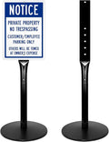 Parking Sign Post 49" Heavy Duty Cast Iron Parking Signs Stand, Movable Sign by Mutualsign
