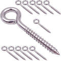 24 Pack, 3-1/5 Inch 304 Stainless Steel Eye Shape Screws Metal Hook, Heavy Duty by ZUSFUL