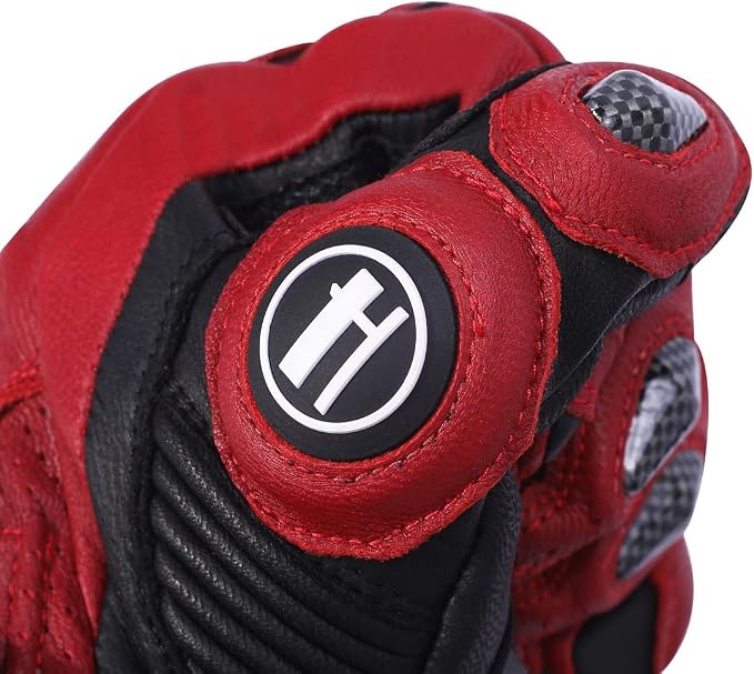 Harssidanzar Leather Motorcycle Gloves - Image 4
