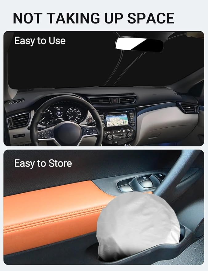 Proadsy for Nissan Rogue 2014-2020 Windshield Sun Shade 4-Layer Foldable Front - Image 9