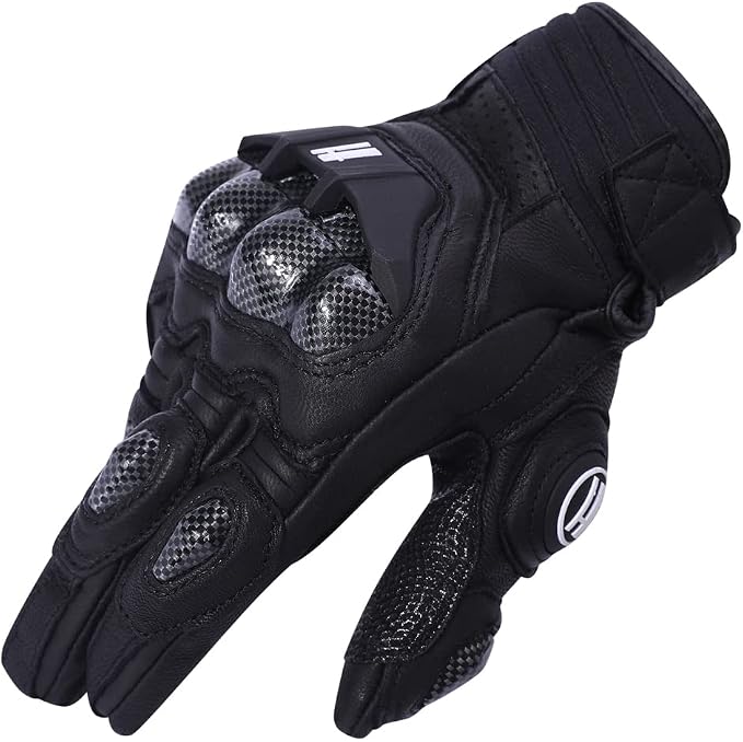 Harssidanzar Breathable Leather Motorcycle Gloves Touchscreen - Image 3