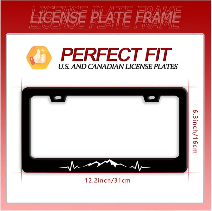 Mountains License Plate Frame Funny Mountain License Plate Holder Stainless - Image 7