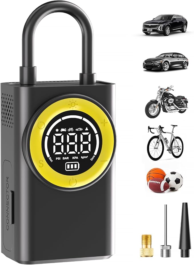 Tire Inflator Portable Air Compressor, 150 PSI Cordless Air Pump by FLYKID
