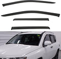 4pcs Front+Rear Smoke Tint Sun/Rain Guard Outside Mount Tape-On Vent Window by LQQDP