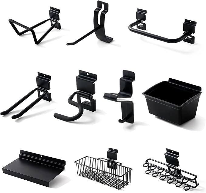 Black Tool storage wall Broom Holder Mop Hanger Wall Mount Plastic - Image 3
