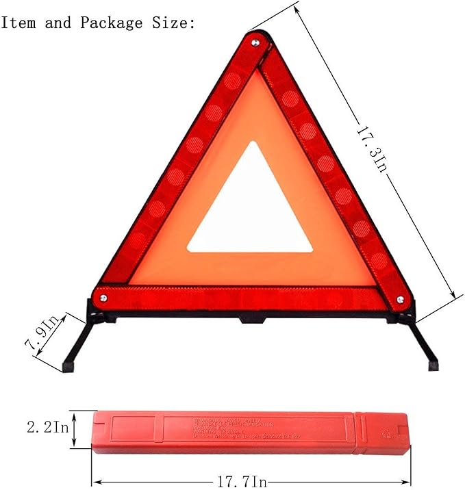 aikko Safety Triangle Kit Road Emergency Warning Reflector Roadside Reflective - Image 6