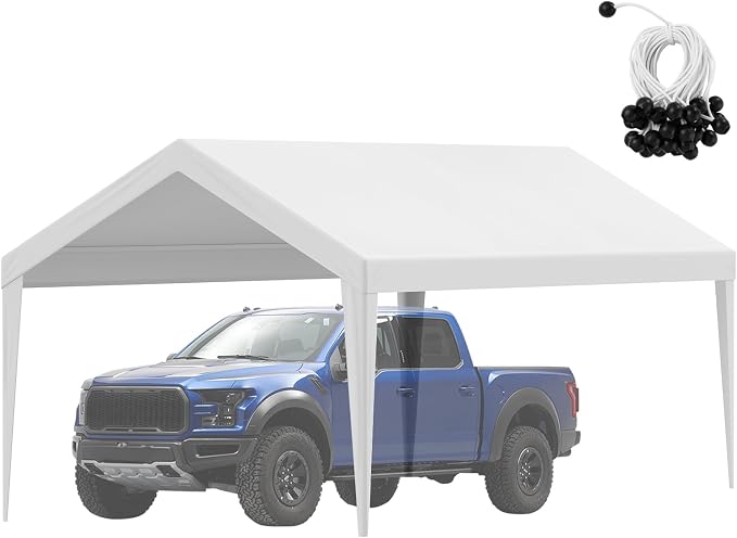 VEVOR Carport Replacement Canopy Cover 10 x 20 ft, Garage Top Tent Shelter Tarp - Image 10