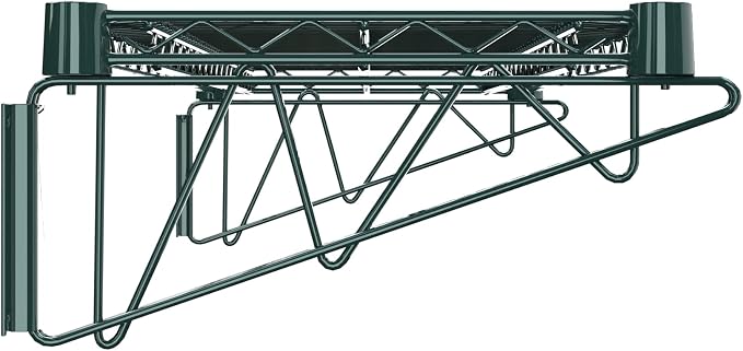 14" x 36" Green Epoxy Wire Wall Mount Shelf - Image 5