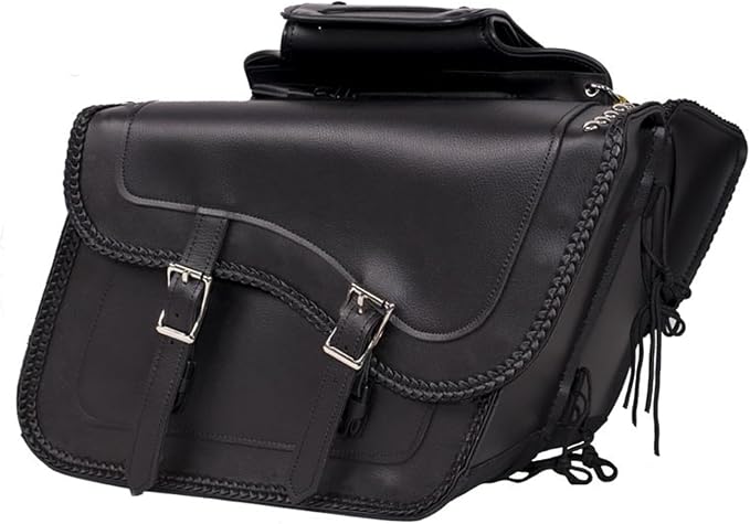 GARGOYLE BELLS Motorcycle Saddle Bags Synthetic Leather Motorcycle Luggage Bag - Image 7