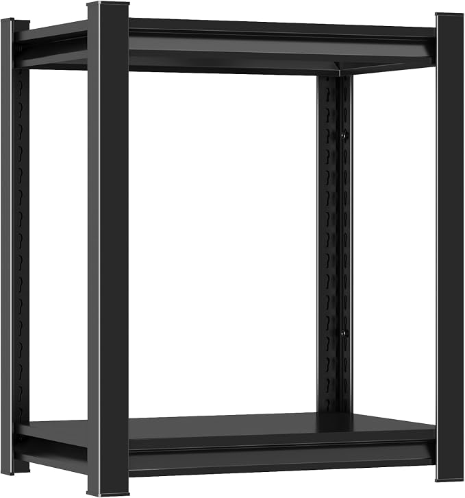 Metal Garage Shelving Unit, Heavy Duty 2-Tier Adjustable Storage Shelf by Notmise