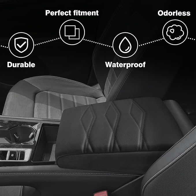 Muslogy Center Console Cover 1-Inch Extra Thick Armrest Pad Compatible - Image 5