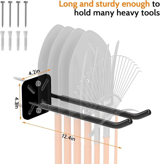 4Pcs Heavy Duty Storage Hooks, Alloy Steel, Wall Mount, 120lb Capacity - Image 4