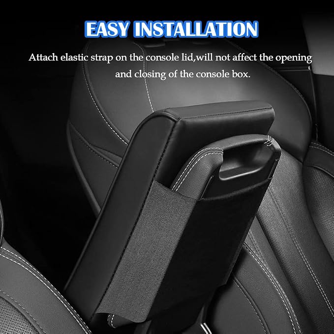 Upgraded Car Center Console Pad, Elbow Rest Pillow, PU Leather Armrest Cushion - Image 5