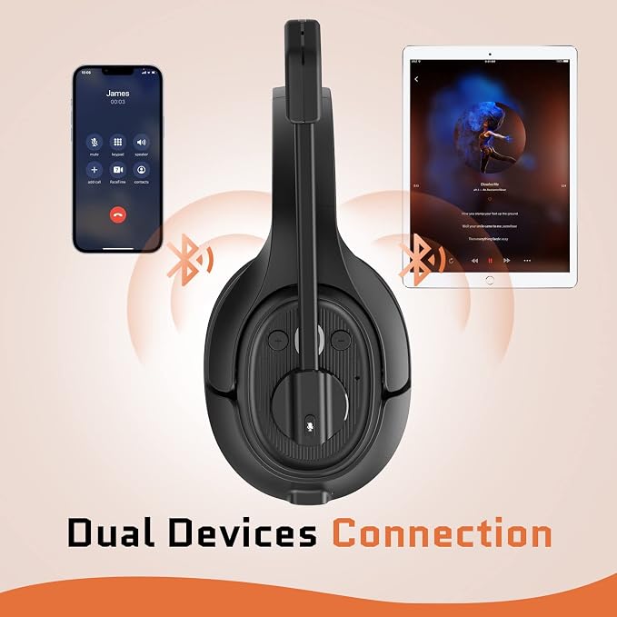 EKSA Noise Cancelling Trucker Bluetooth Headset - Image 6