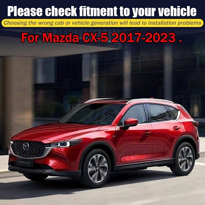 Rain Guards for Mazda CX-5 2017-2023, Tape-on Side Window Deflectors for Mazda - Image 6