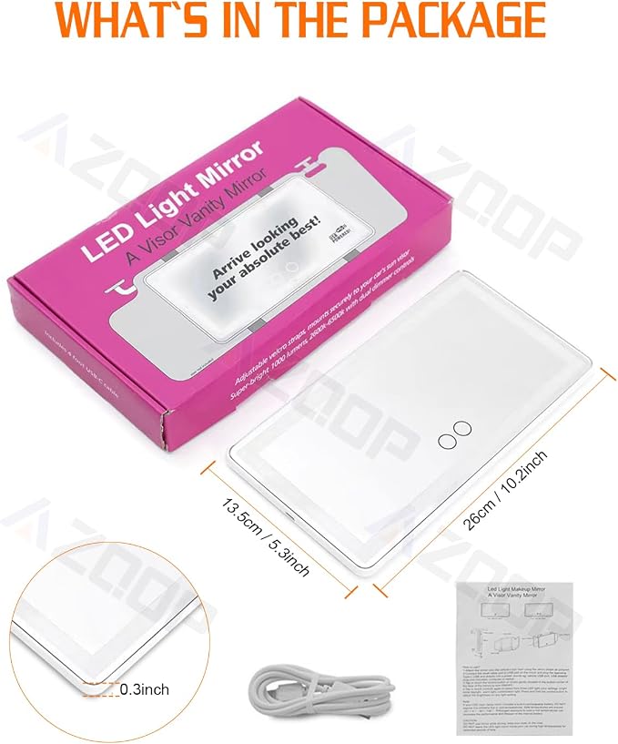 Car Sun Visor Vanity Mirror Compatible - Image 2