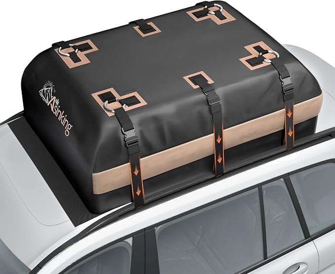 Asinking Car Rooftop Cargo Carrier Bag, 22 Cubic Feet Waterproof Roof Cargo Bag by Asinking