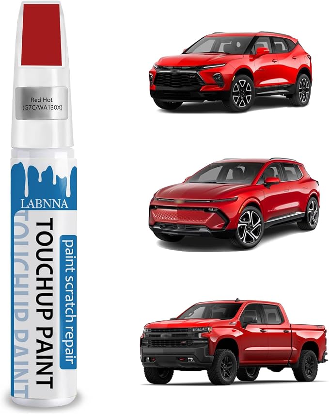 Red Hot Touch Up Paint for Chevrolet-Exact Match 2 in 1 touchup Paint Pen for by LABNNA