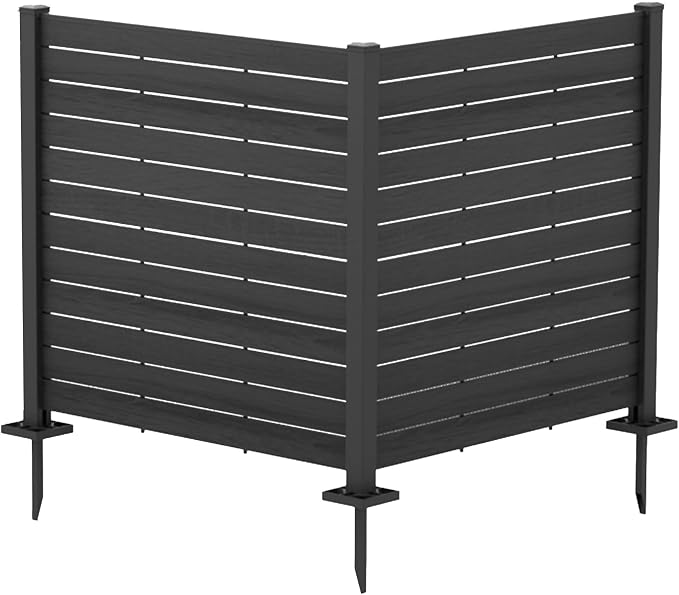 Kozyard 50" W x 48" H Outdoor Privacy Screens Aluminum Post, Air Conditioner by Kozyard