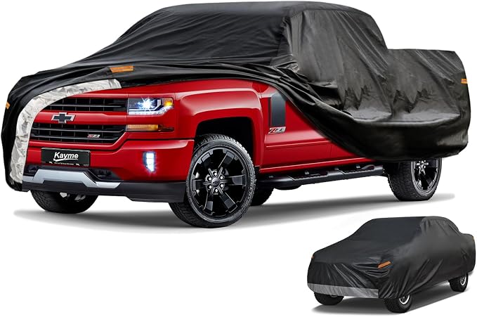 Kayme 7 Layers Truck Cover Waterproof All Weather, Universal Fit Chevy Silverado by kayme