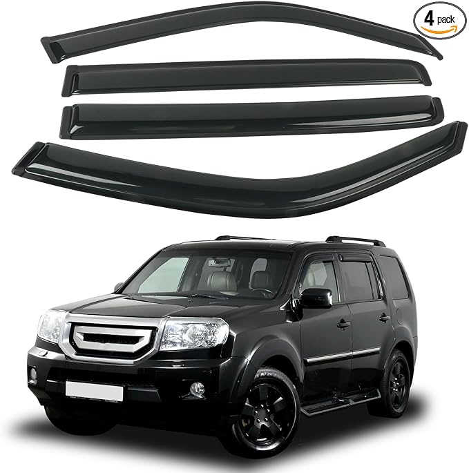 4PCS Rain Guards Window Visors Fits by CHYKORLA