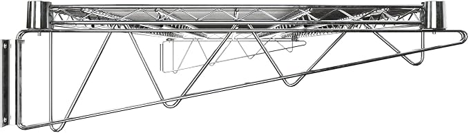 24" x 60" Chrome Wire Wall Mount Shelf - Image 4