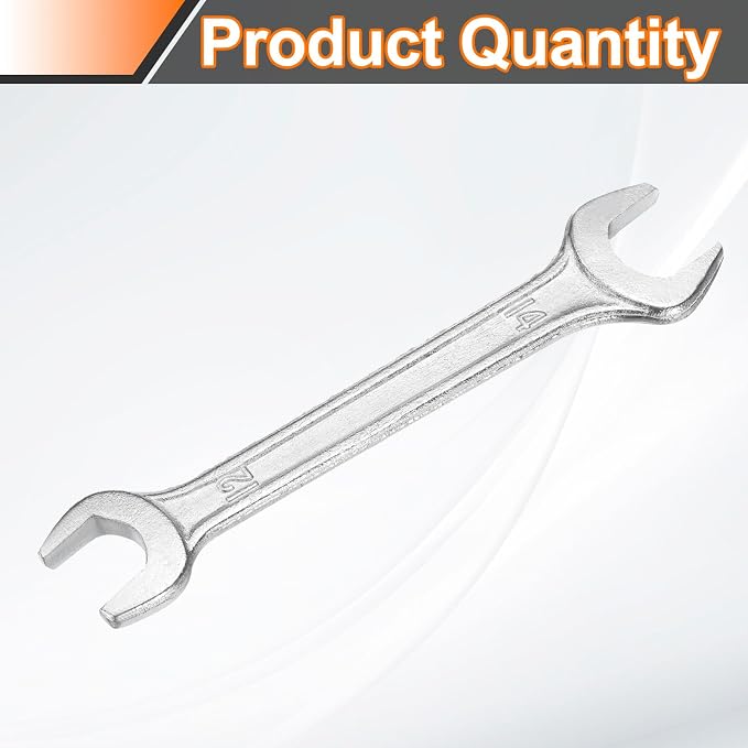 HARFINGTON Double Open End Wrench 12mm x 14mm Metric 15 Degree Offset Angle - Image 3