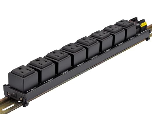 DIN Rail Mount AC 120V NEMA 5-15R 8 Receptacles Outlet Power Strip Module - Image 6