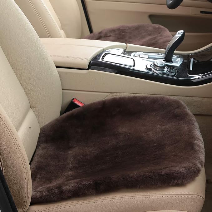 Fluffy Genuine Australia Sheepskin Car Seat Cover - Image 8