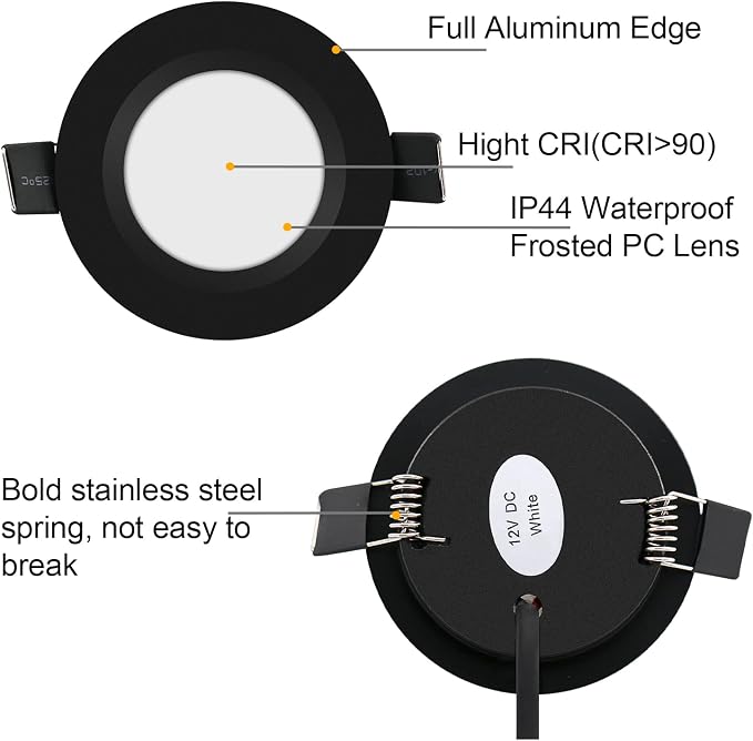 12 Volt LED Puck Light RV Boat Recessed Ceiling Light Super Slim LED Panel Light - Image 3