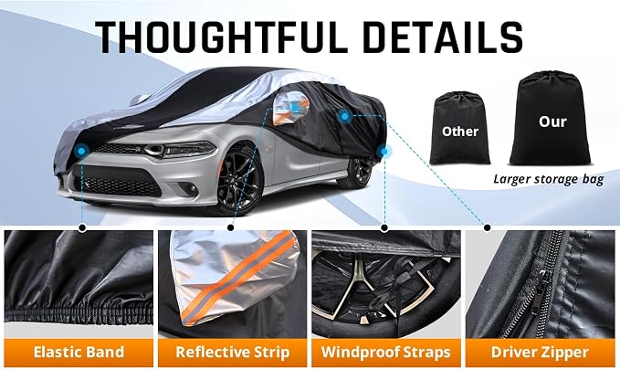 Dodge Charger Car Cover Waterproof All Weather - Image 5
