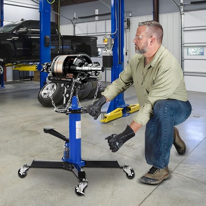 Dual Plunger Hydraulic Transmission Jack 1322lbs Capacity, 33.5"-69" High Lift - Image 8