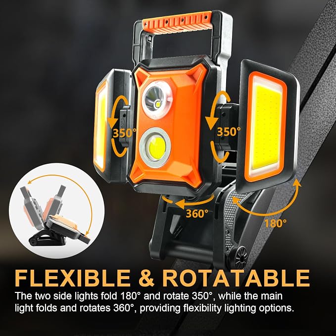 4000LM LED Work Light Rechargeable - Image 5