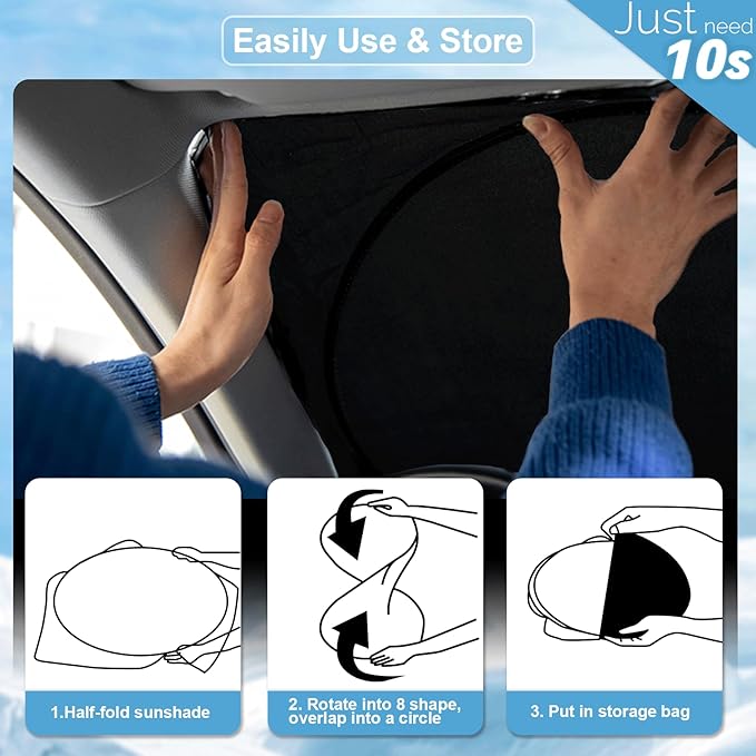 Sun Shade Sunshade Custom Fit for 2017-2020 Hyundai Elantra Accessories - Image 5
