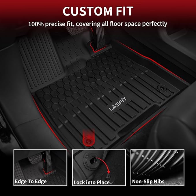 LASFIT Floor Mats&Trunk Mat for Toyota Sienna 8 Seats 2021-2024 2025 All - Image 2