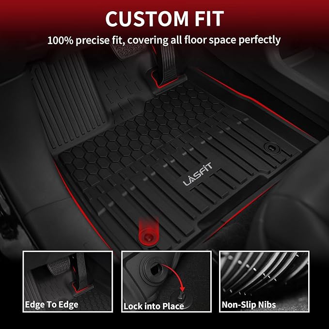LASFIT Floor Mats&Trunk Mat for Toyota Sienna 8 Seats 2021-2024 2025 All - Image 2