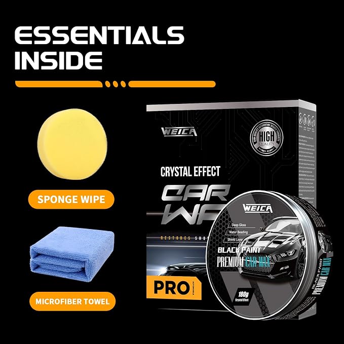 Car Wax for Dark Color Cars | Black, Midnight Blue | Liquid Depth & Sun Swirl - Image 6