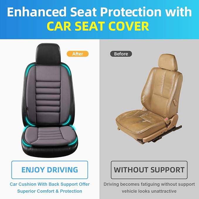 Car Seat Cushion with Back Support Pillow, Comfy Lumbar Support & Seat Cushion - Image 5