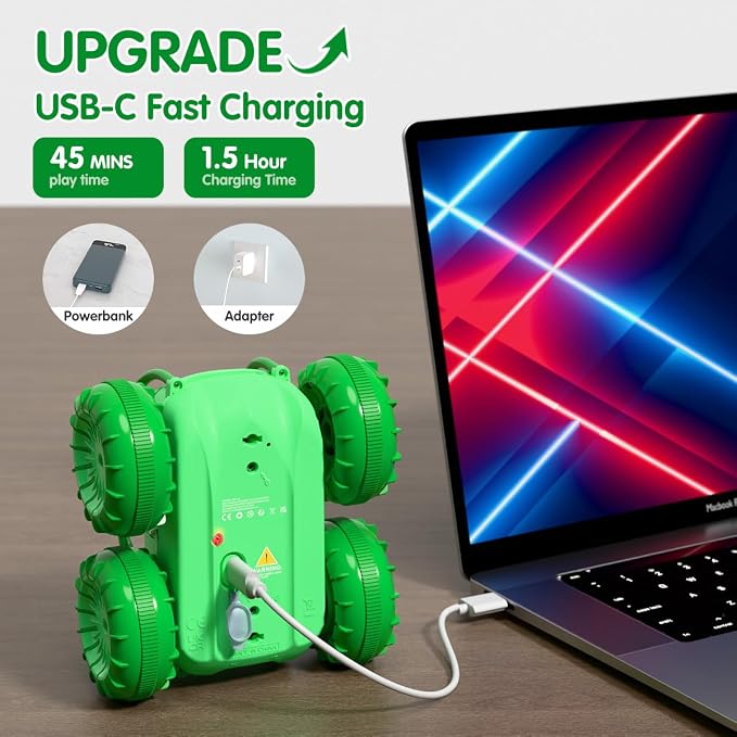 Remote Control Car, Fast Direct Charging RC Cars Amphibious Rechargeable Stunt - Image 2