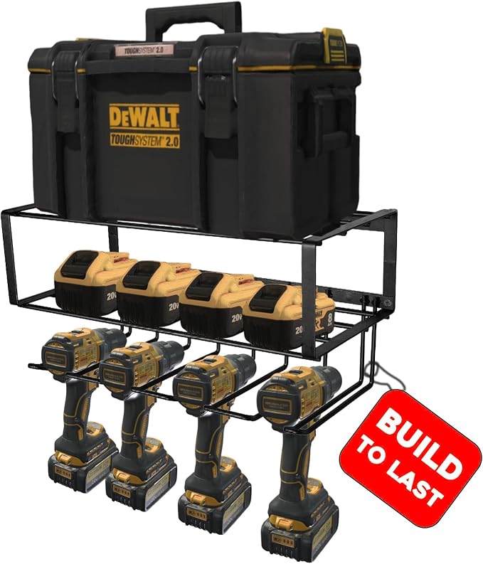 Power Tool Organizer, 120LB Bearing Assemble-free Wall Mount Cordless Drill by Vikerniel