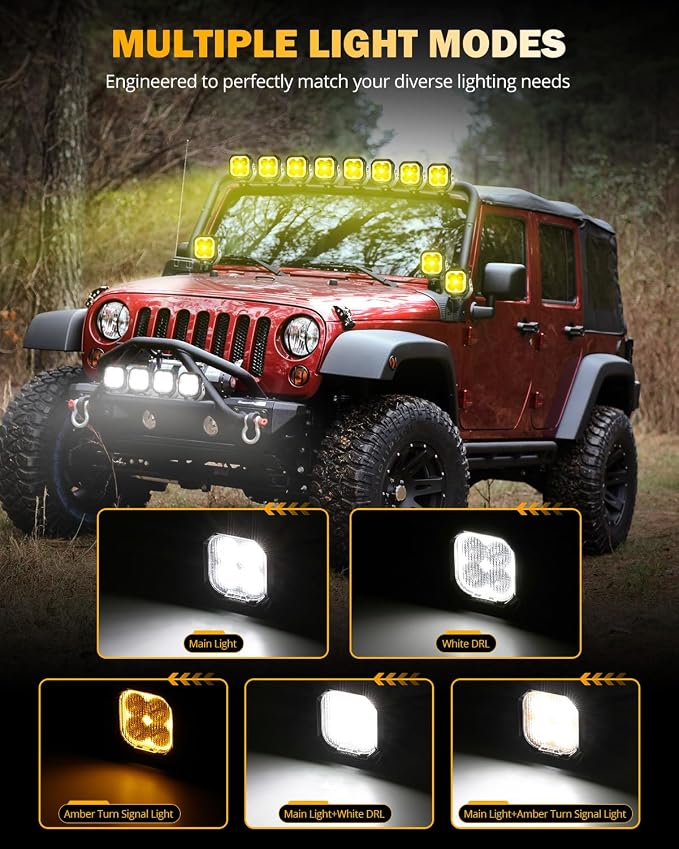 Auxbeam 3 Inch LED Pods Offroad Driving Lights - Image 5