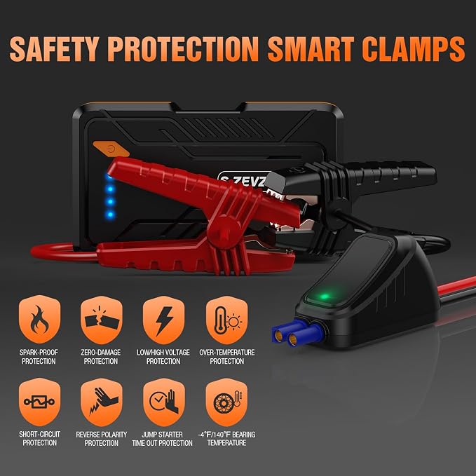 S ZEVZO Jump Starter 1000A Peak Portable Jump Starter - Image 3