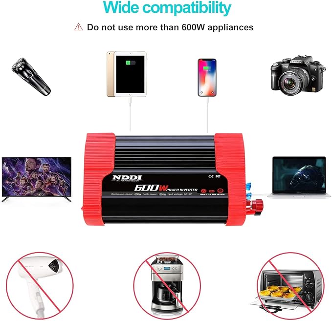600W Car Power Inverter 12V DC to 110V AC Converter - Image 7