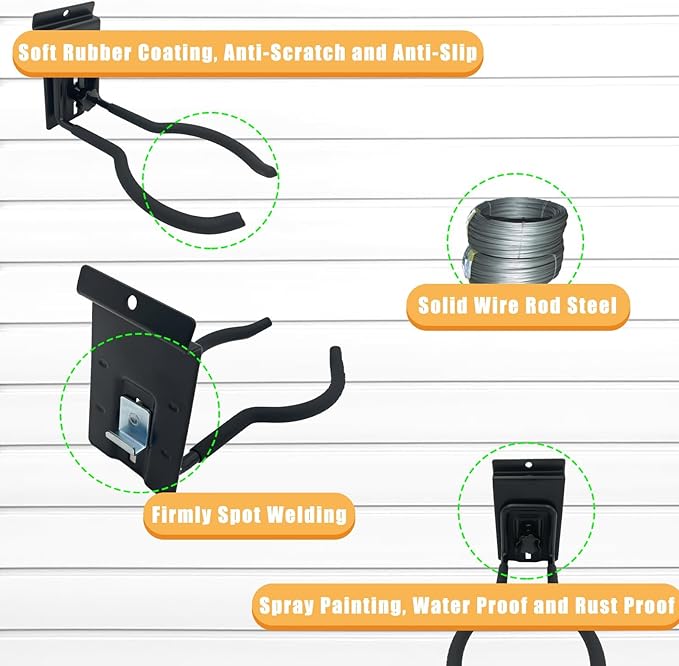 Adjustable Slatwall Hooks, Lockable Slatwall Weedeater Hanger, String Trimmer - Image 6