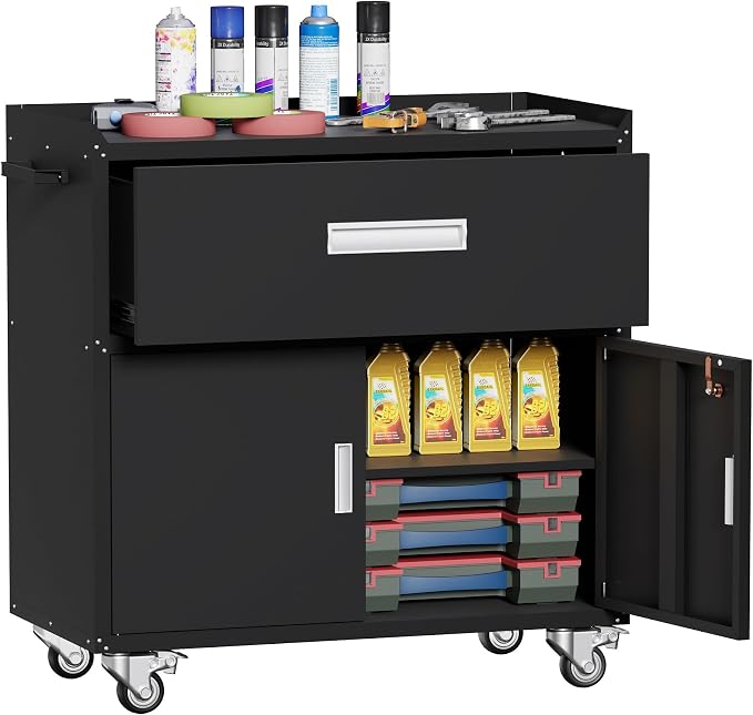 Metal Garage Storage Cabinet by Washsemba