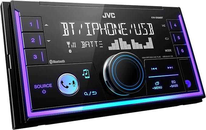 JVC KW-SX88BT Bluetooth Double Din Digital Media Car Stereo - Image 4
