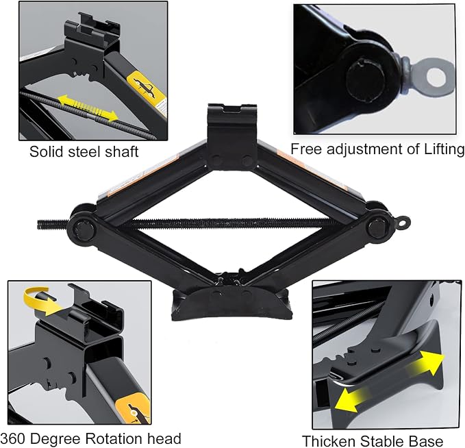 Scissor Jack for Car-3.0Ton 丨Car Jack Kit-Tire Jack丨Portable, 丨deal for SUV and - Image 4