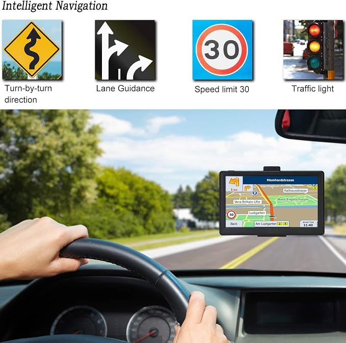 GPS Navigator for Car 7 Inch, GPS Truck Drivers Commercial 2025, Trucker GPS - Image 2