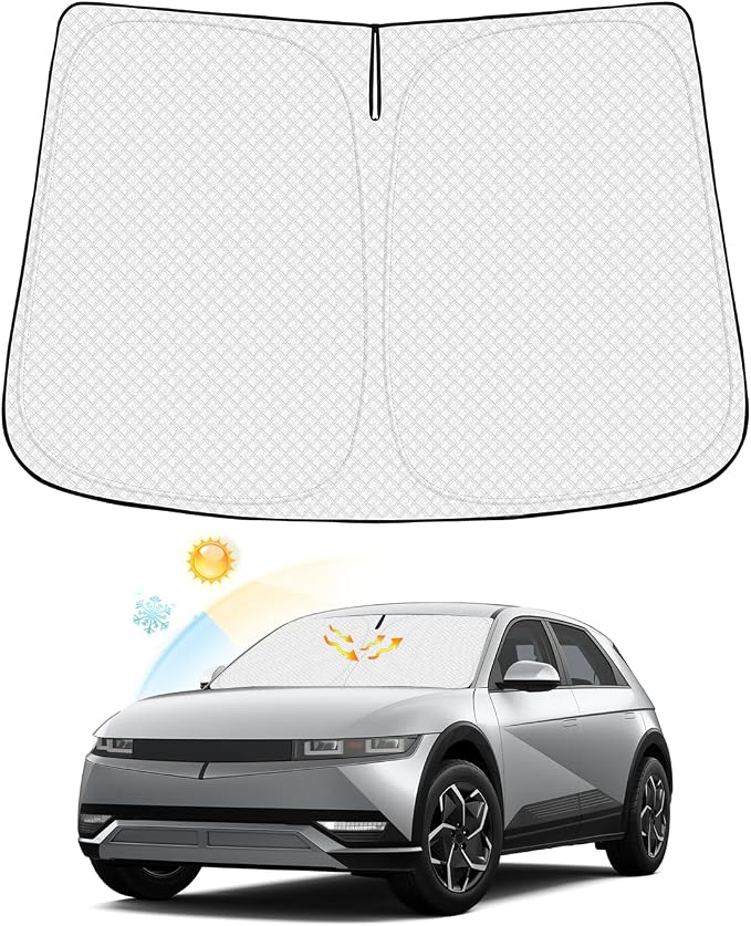 Windshield Sun Shade for Hyun-dai Ioniq 5 Accessories 2022-2025 2026 Thicken by Canvcle