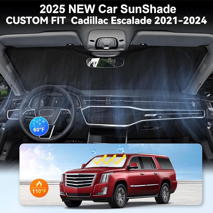 Custom Fit Escalade Windshield Sunshade - Image 4